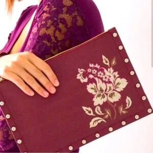 White House Black Market studded clutch NWT